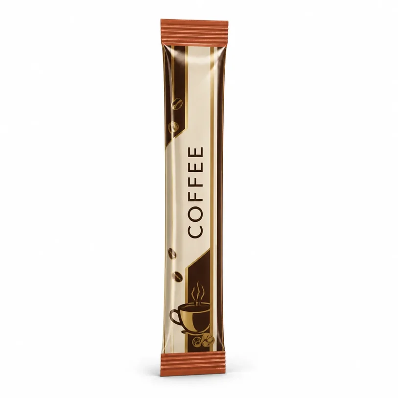 Printed single-serve coffee stick pack