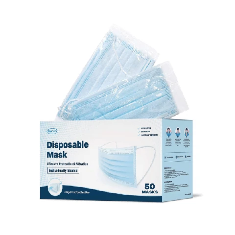 Flow-wrapped mask pack